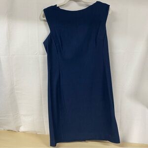 MM. LaFleur Navy Sleeveless Midi Sheath Dress